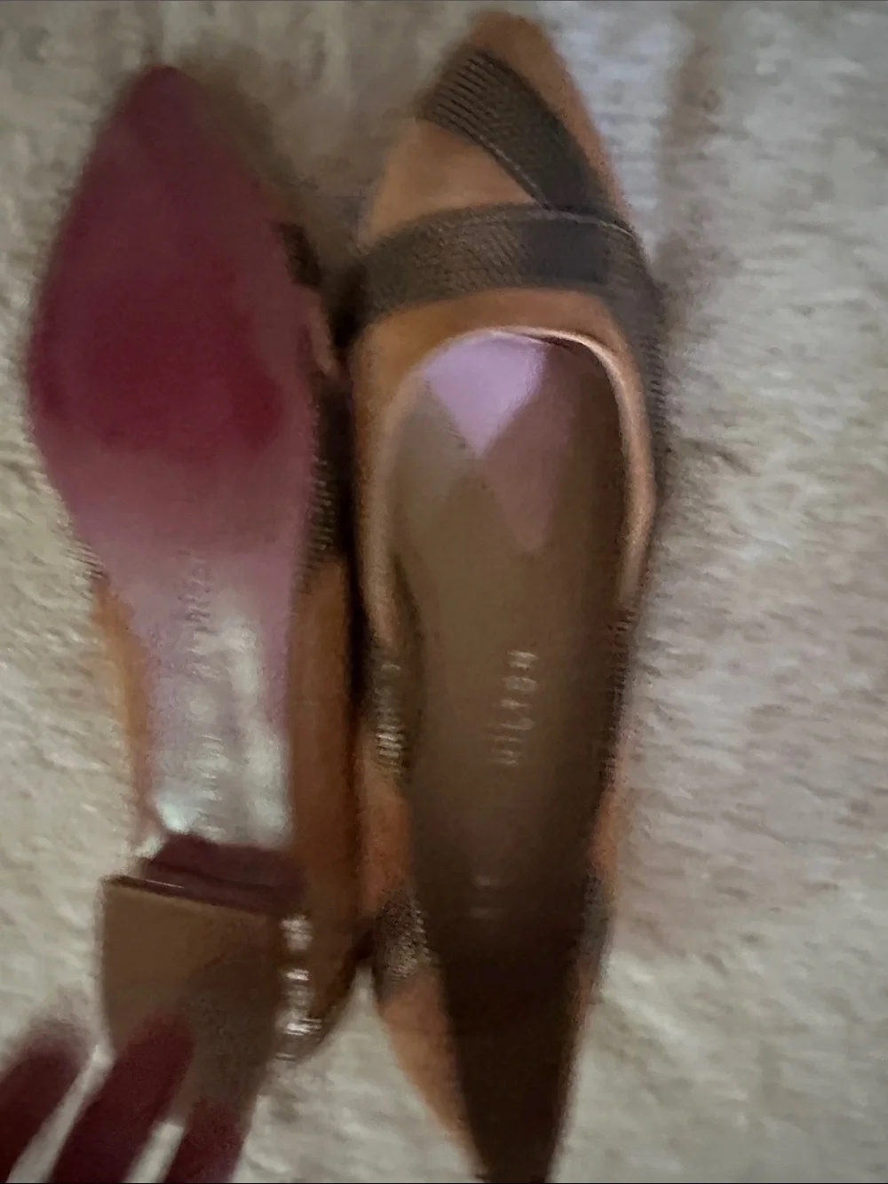 Paris Hilton Two-Tone Tan and Black designs Slip-On flats - size 8.5